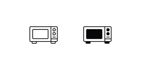 microwave icon with white background vector stock illustration