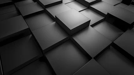Fotobehang black 3d background wallpaper simple and modern © skizophobia