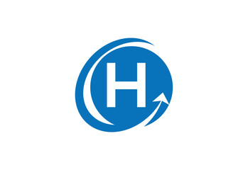  financial with latter H logo design vector template.