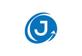 financial with latter J logo design vector template.