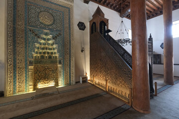 Mihrab, Aslanhane Mosque, also known as Ahi Serafeddin Mosque, Ankara, Turkey
