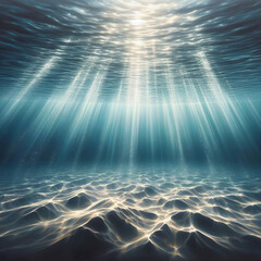Promieni światła pod wodą, dekoracja generative ai