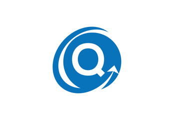  financial with latter Q logo design vector template.