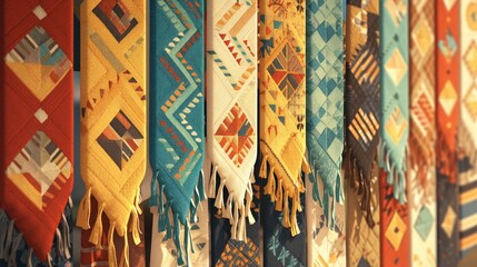 Greeting Card and Banner Design for Social Media or Educational Purposes of National Quilting Day Background