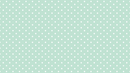 パステルカラーと白ドットの水玉模様シームレスパターン/ライトグリーン