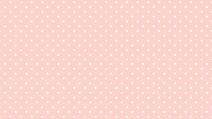 パステルカラーと白ドットの水玉模様シームレスパターン/ピンク