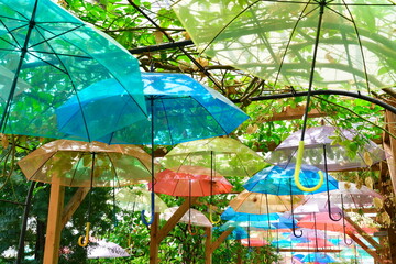 猪苗代ハーブ園のアンブレラスカイ（福島県）