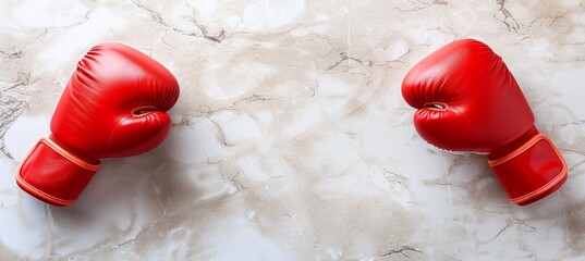 Dynamic boxing gloves poster with ample space for impactful and engaging text placement