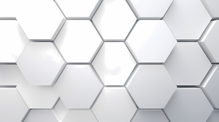 Abstract white background with hexagon pattern