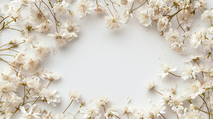 White Spring Flower Blossom Background