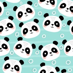 seamless pattern with pandas
