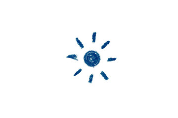 blue pencil strokes isolated on transparent background