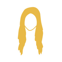 Beautiful wavy, red, blonde and pink hairstyles, vector illustration.