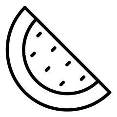 Vector Design Watermelon Slice Icon Style