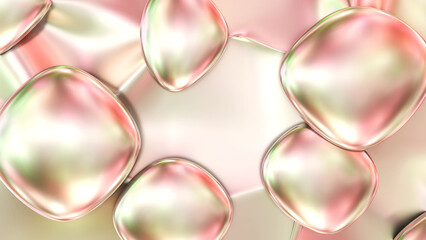 Iridescent holographic texture background. 3d rendering