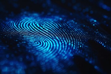 a fingerprint on a dark background
