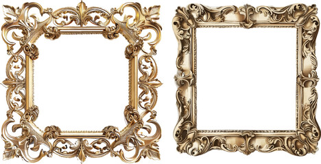 vintage photo frame vector in French style