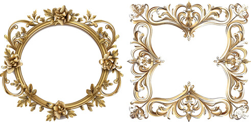 Luxury golden frame