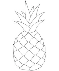 Food and snacks coloring page for kids - obrazy, fototapety, plakaty