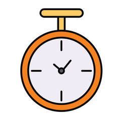 clock icon vector template design flat and simple