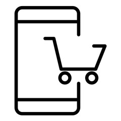 Vector Design Virtual Shopping Icon Style