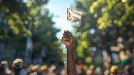 Symbol of Peace and Surrender: The Power of a White Flag at a Protest