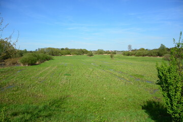 Landschaft mit Hochwasser