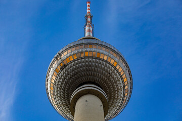 September 2022 - Popular Alexanderplatz square with iconic TV tower in Berlin, capital of Germany,...
