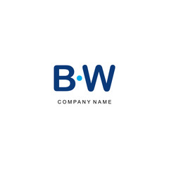Initial BW logo company luxury premium elegance creativity