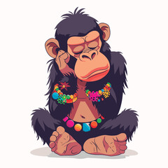 Vector cartoon bored ape