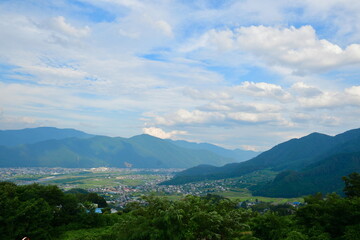 姨捨サービスエリアからの眺望（長野県）