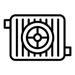 Vector Design Radiator Icon Style