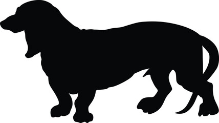 Dachshund silhouette.