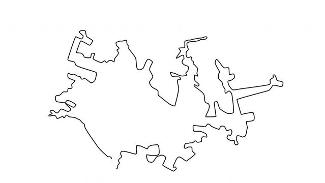 animated sketch map of Horlivka in Ukraine