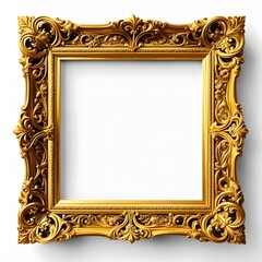 gold frame with white background 