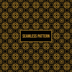 Seamless arabic geometric ornament in brown color