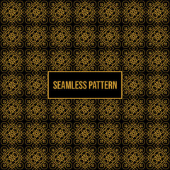 Seamless arabic geometric ornament in brown color