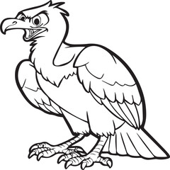 Fototapeta premium Bird coloring pages. Bird outline vector for coloring book