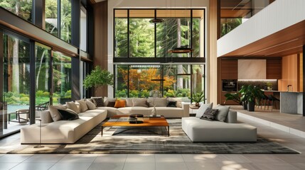 modern luxury living room interior in home. 3d rendering