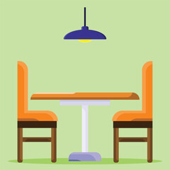 Dinning room icon. Subtable to place on furniture, interior, etc.	