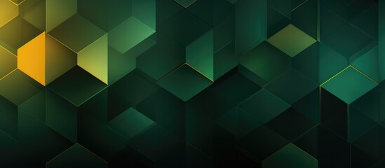 Dark Green and Yellow Geometric Design with Gradient for Brand Book.