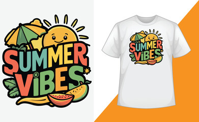 Summer T -Shirt Design Vector Art
