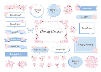 春の桜 フレームイラストセット