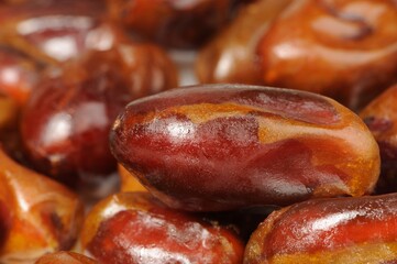 Dried Dates Close-Up as Background