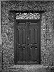 old and classic wooden door