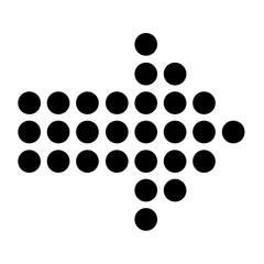 Dotted arrow. Dot style sign - 758118700