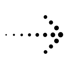 Dotted arrow. Dot style sign - 758118706
