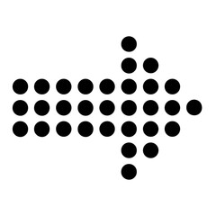 Dotted arrow. Dot style sign - 758118708