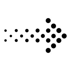 Dotted arrow. Dot style sign - 758118715