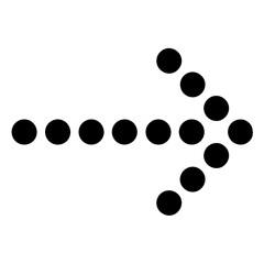Dotted arrow. Dot style sign - 758118717